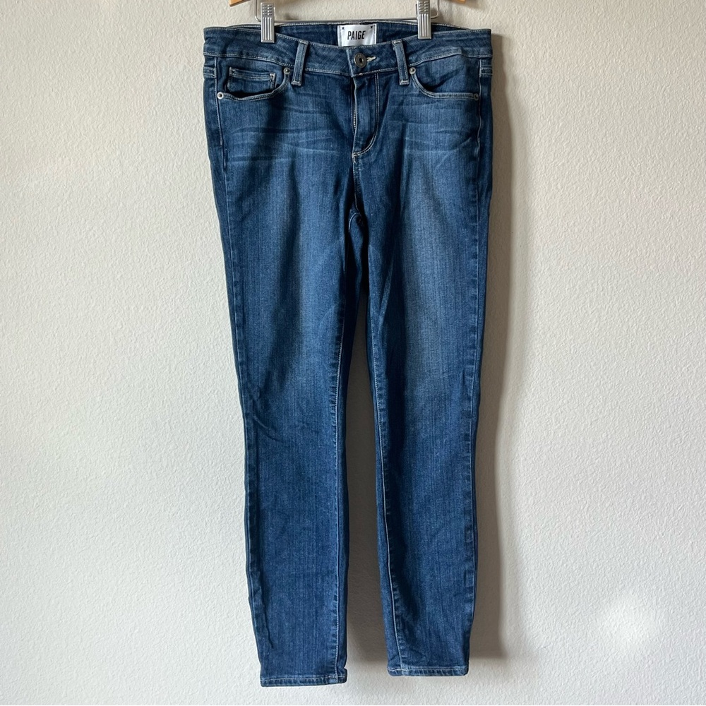 PAIGE Verdugo Crop Dark Blue Skinny Ankle Jeans